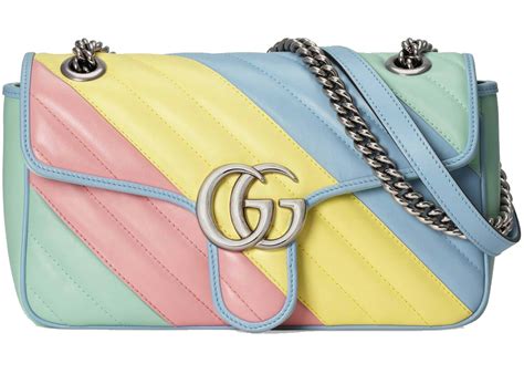 gucci multicolor pastel bag|Gucci marmont handbags.